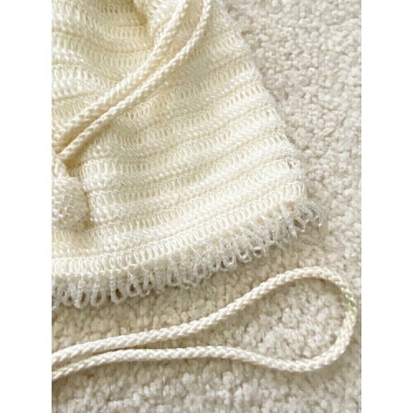 Wedding Bridal Flower Girl Drawstring Bag Pouch Ivory Beaded Purse Lace Romantic - Picture 7 of 7